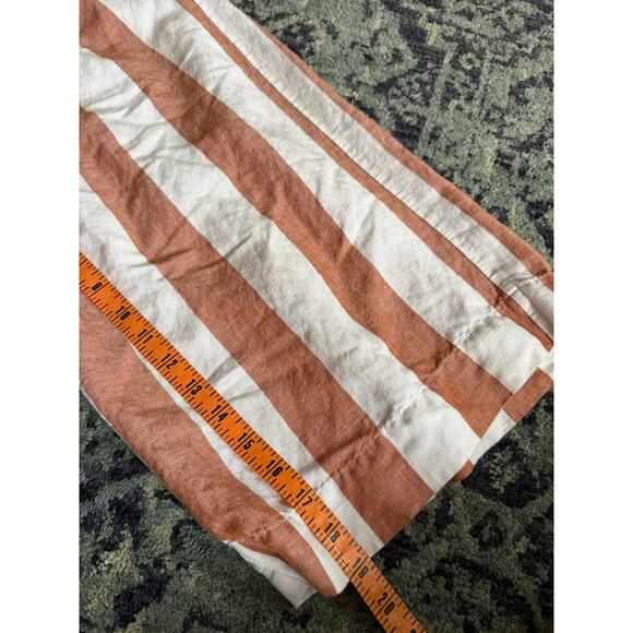 Linen Blend Madewell Huston Pull On Crop Pants Bold Stripe Beach Summer Preppy - Picture 16 of 16